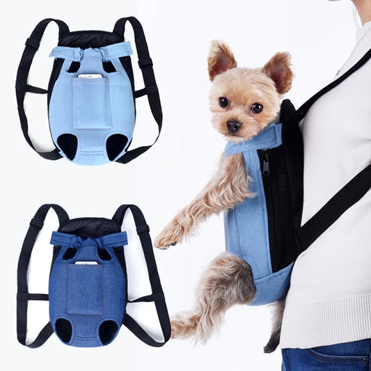 Denim Pet  Backpack