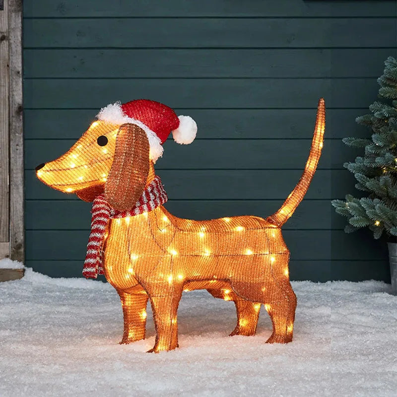 Christmas Lighted Dachshund