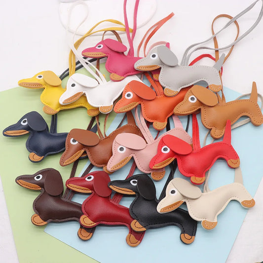 Dachshund  Leather Keychain
