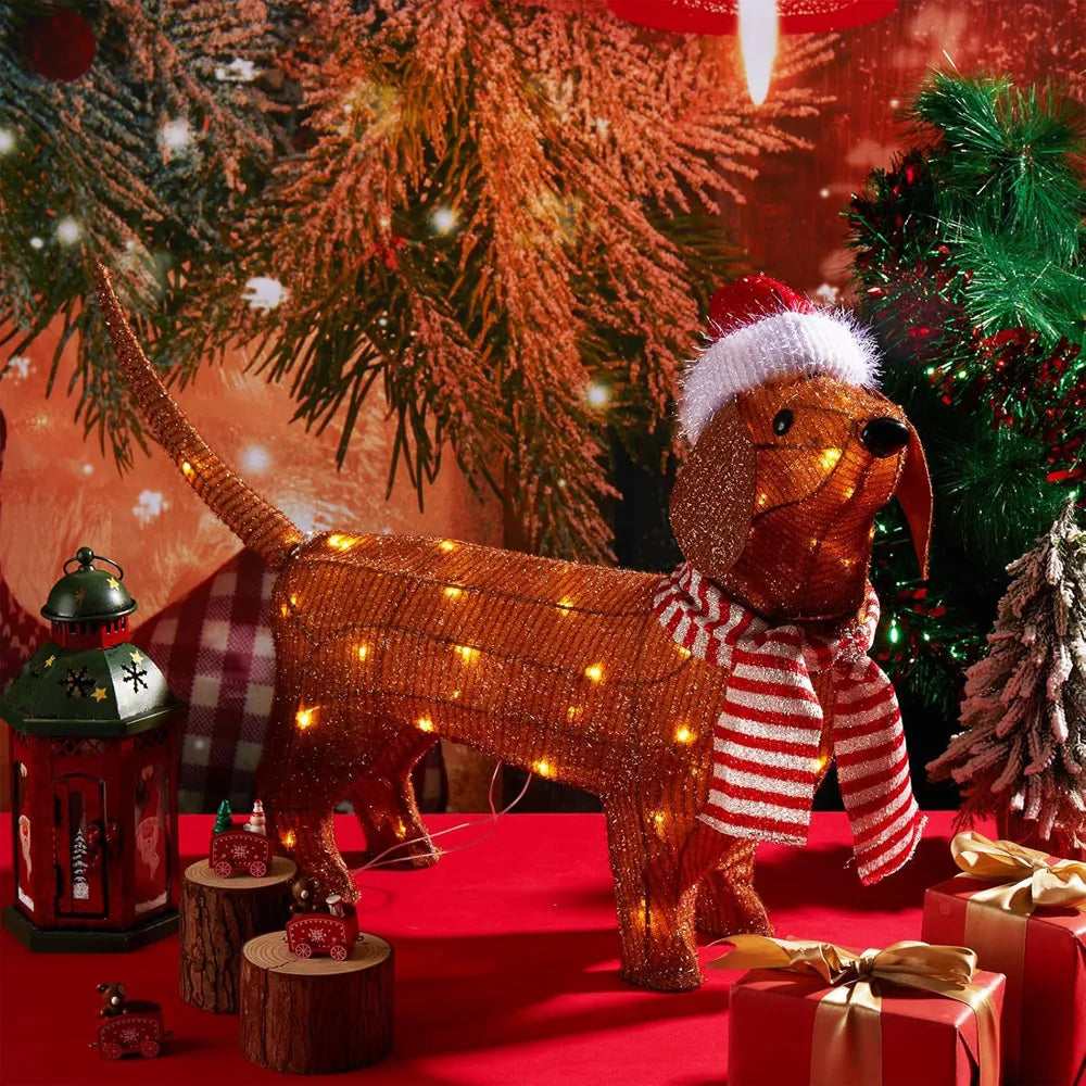 Christmas Lighted Dachshund