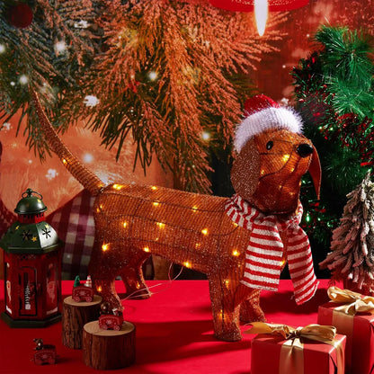 Christmas Lighted Dachshund