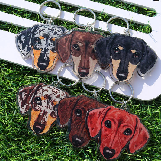 dachshund dog keychain