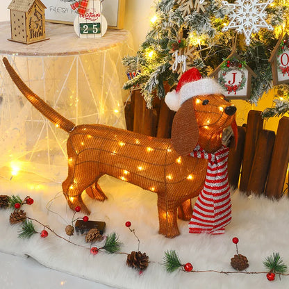Christmas Lighted Dachshund