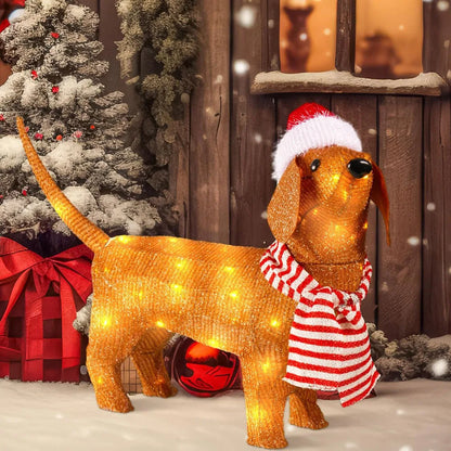 Christmas Lighted Dachshund