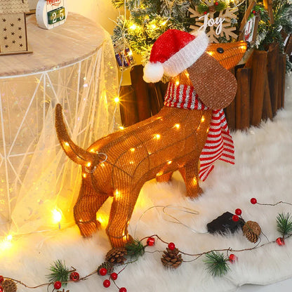 Christmas Lighted Dachshund