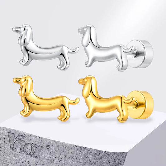 Dachshund Dog Stud Earrings