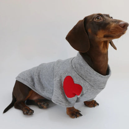 Sausage  Soft Grey Cotton Hooded
