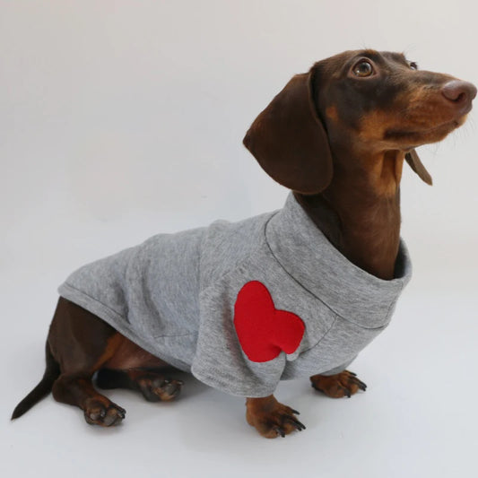 Sausage  Soft Grey Cotton Hooded